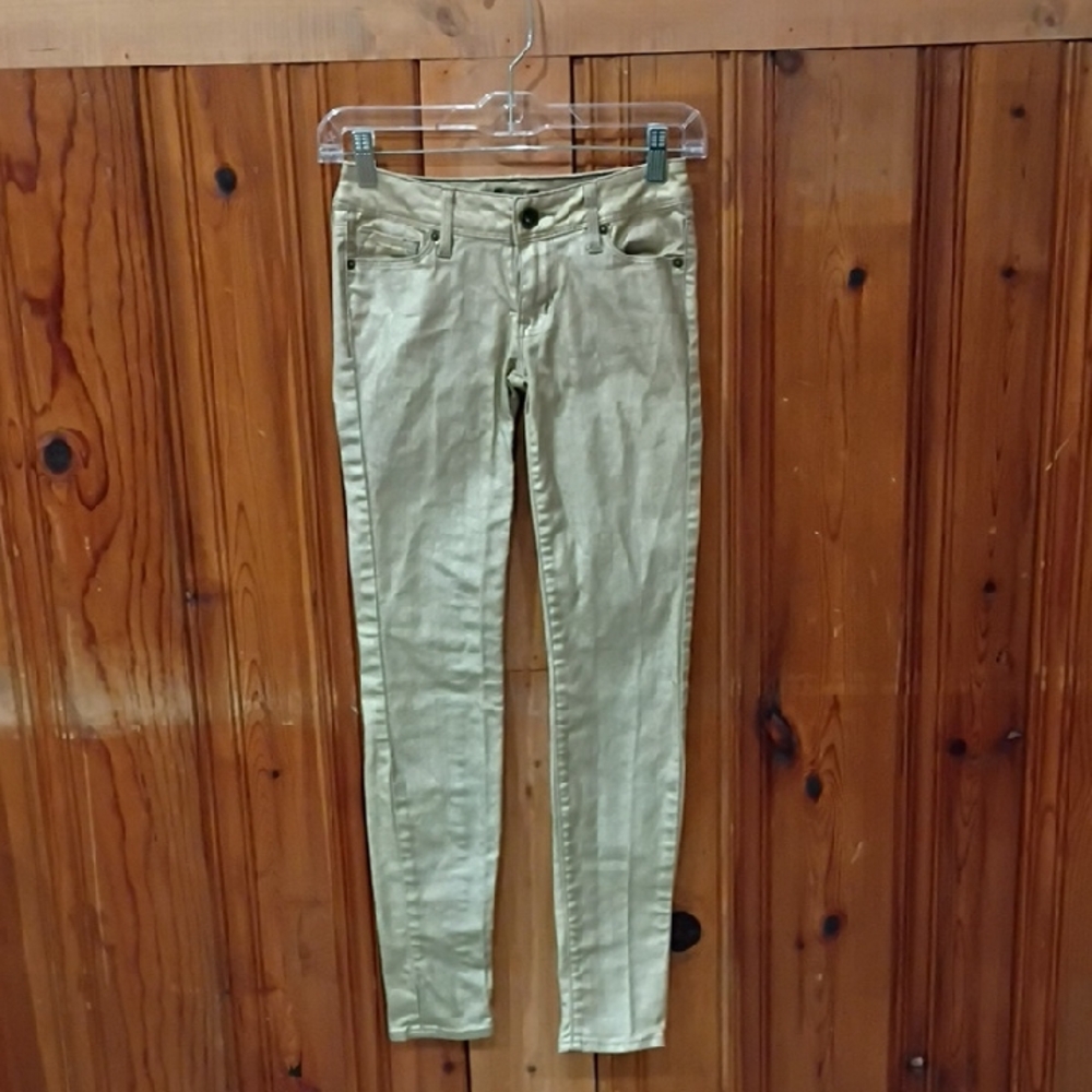 Bullhead Lowrise Skinny Gold Jeans